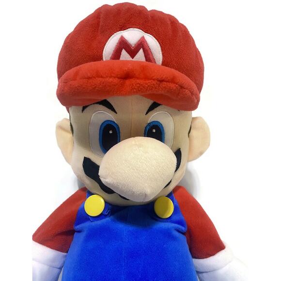 Super Mario Plush Stuffed Toy 20 Inches Long by Nintendo - Picture 2 of 6